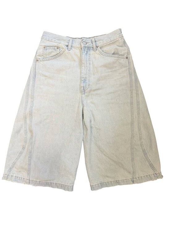 We The Free Pants - Free People Denim -Culotte Shorts – 28 (oversized)- Light Wash- MSRP $128